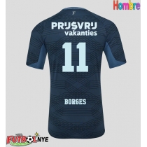 Camiseta Feyenoord Goncalo Borges #11 Visitante Equipación 2025-26 manga corta